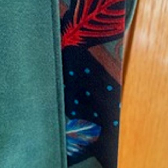 KOOS Of Course! Hunter Green Long Wrap Skirt with Slit Sz: L - Picture 5 of 8